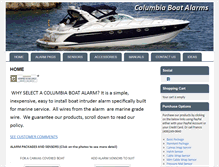 Tablet Screenshot of columbiaboatalarms.com